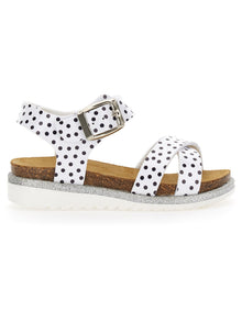Girls | Polka Dot Sandals | White/Black