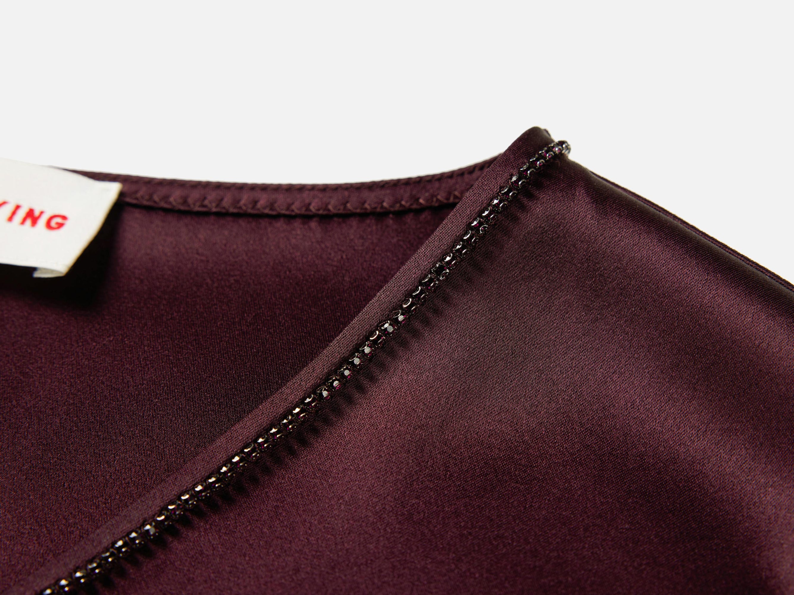 v neck high waist dress | Wine Red