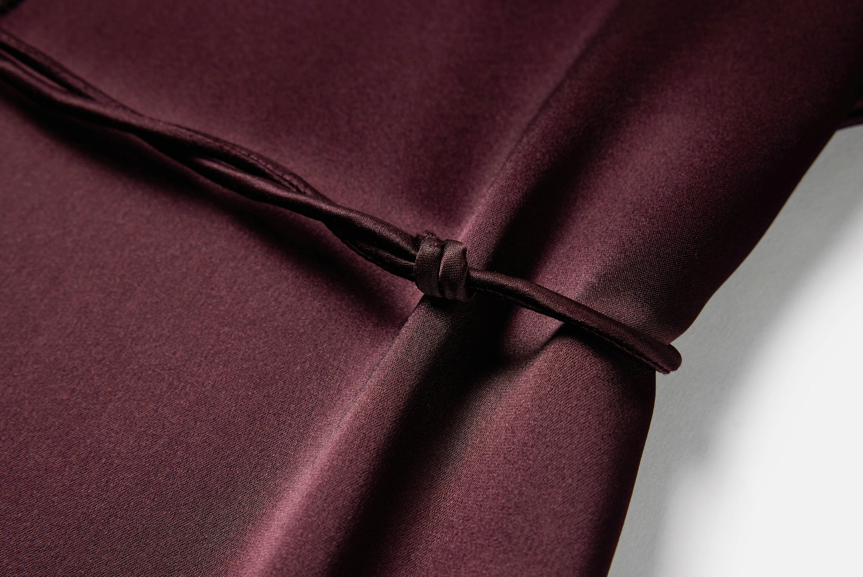 v neck high waist dress | Wine Red