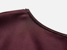v neck high waist dress | Wine Red