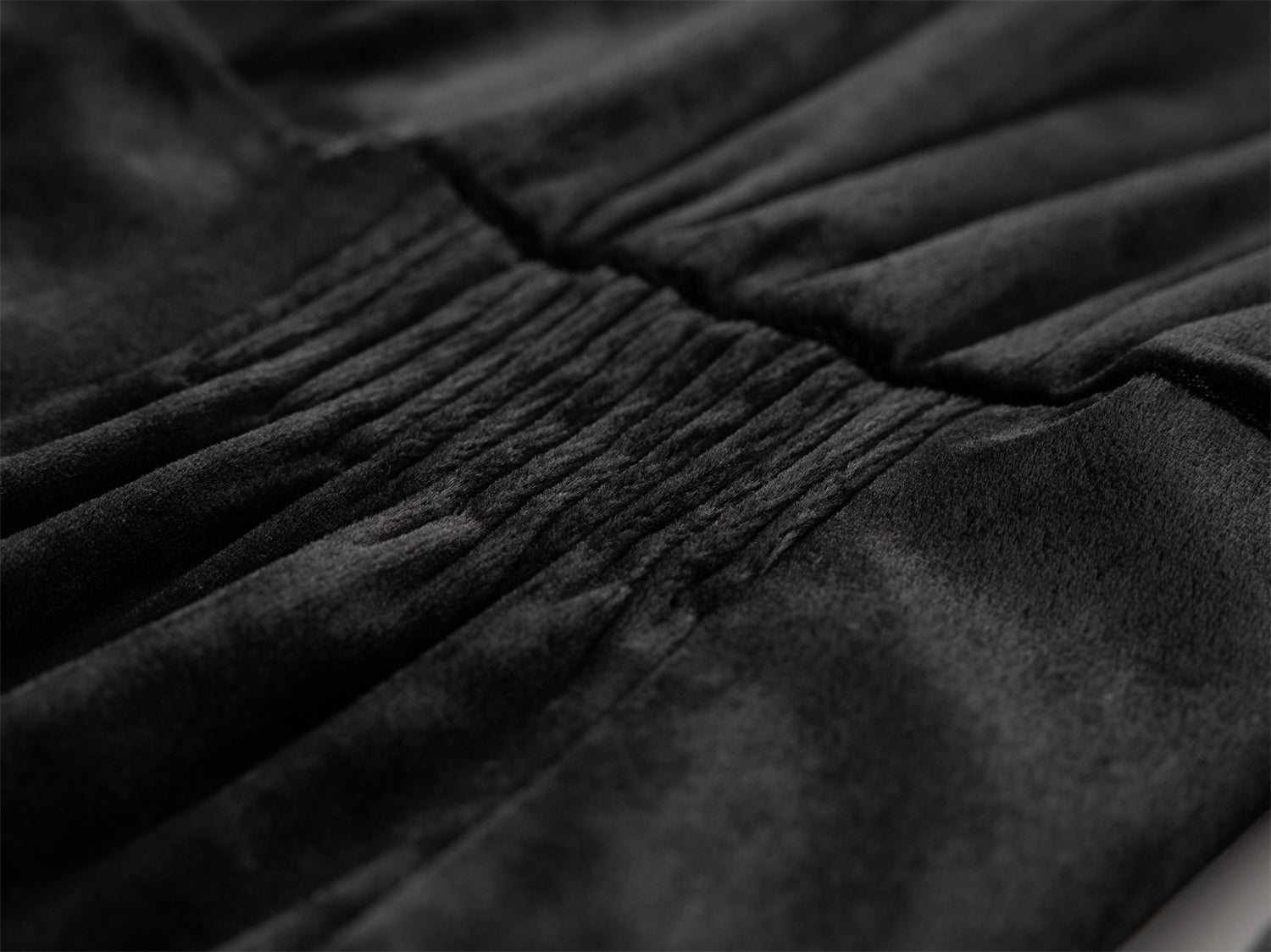 Velvet Embellished Neckline Dress | Black