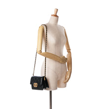 Chanel | Pre-Owned Quilted Lambskin Octagonal Buckle Crossbody | Black