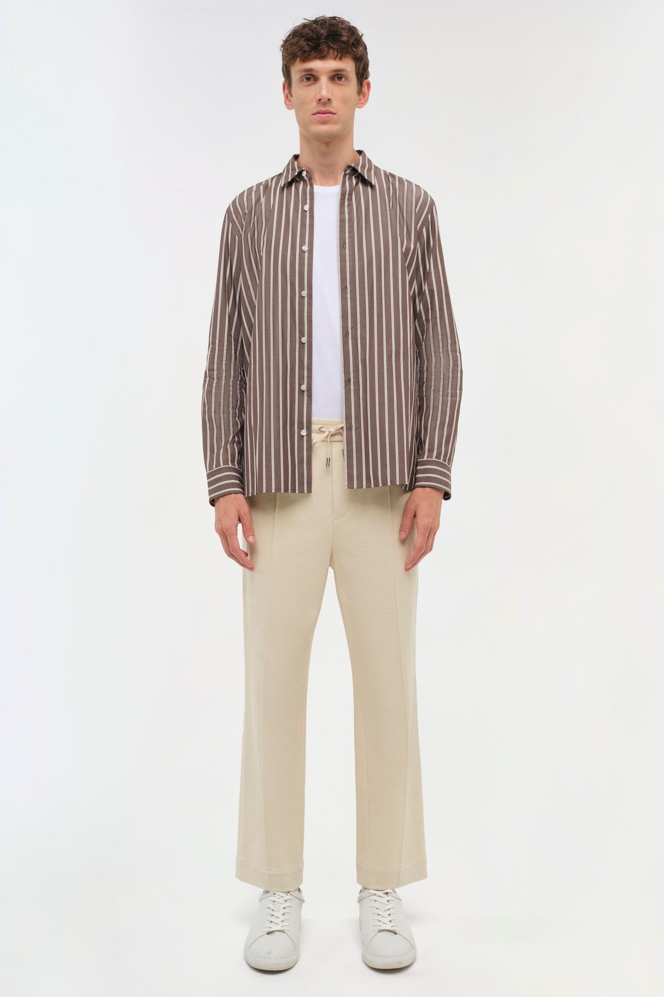 Mens | Hendrix Shirt | Chocolate Stripe