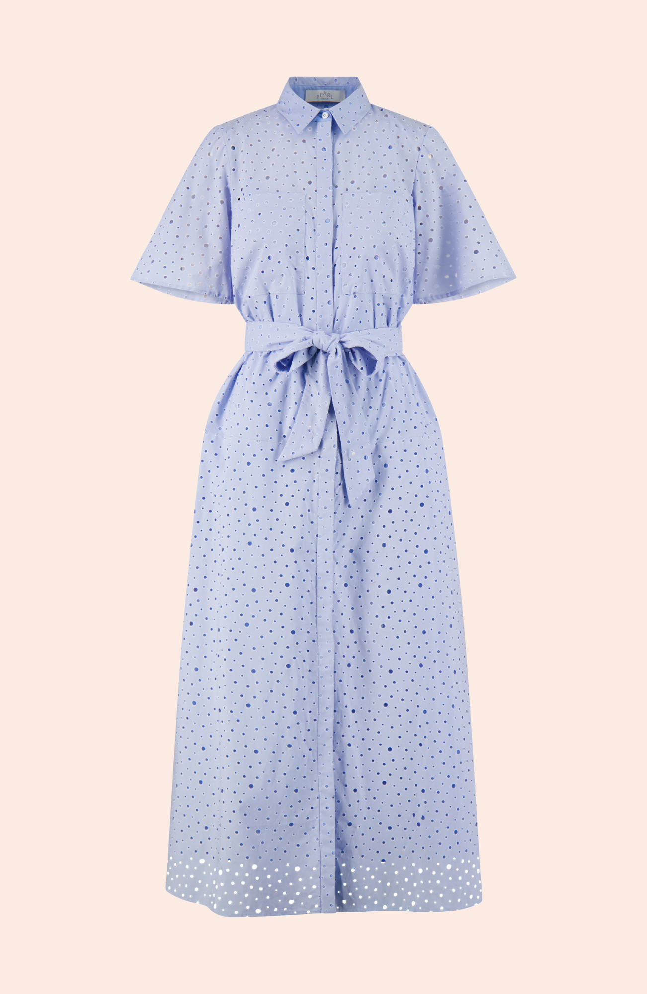 Polka Dot Eyelet Shirt Dress | Cloud