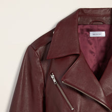 Womens | Lou Lightweight Lambskin Leather Jacket | Merlot