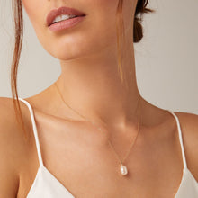 Womens | 14K Solid Yellow Gold | Baroque Cultured Pearl Drop Chain | Freshwater Pearls