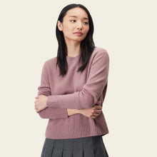Womens | Mila Cashmere Boxy Crop Sweater | Dusty Rose