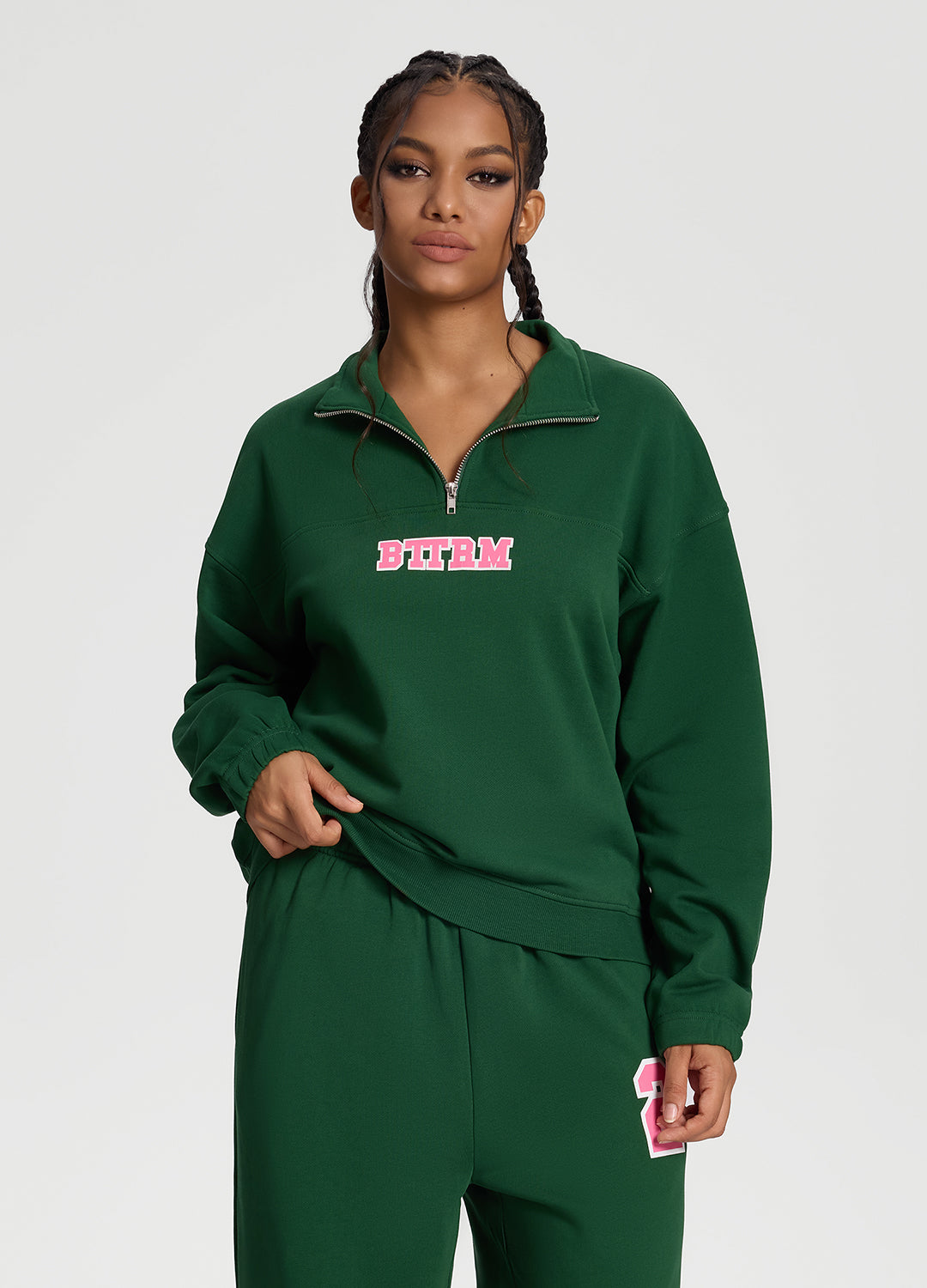Better League Zip Sweatshirt | Urban Green