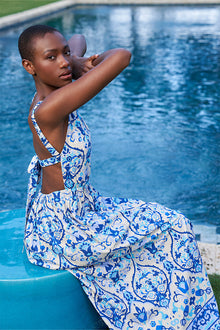 Colomba Dress | Damask Blue
