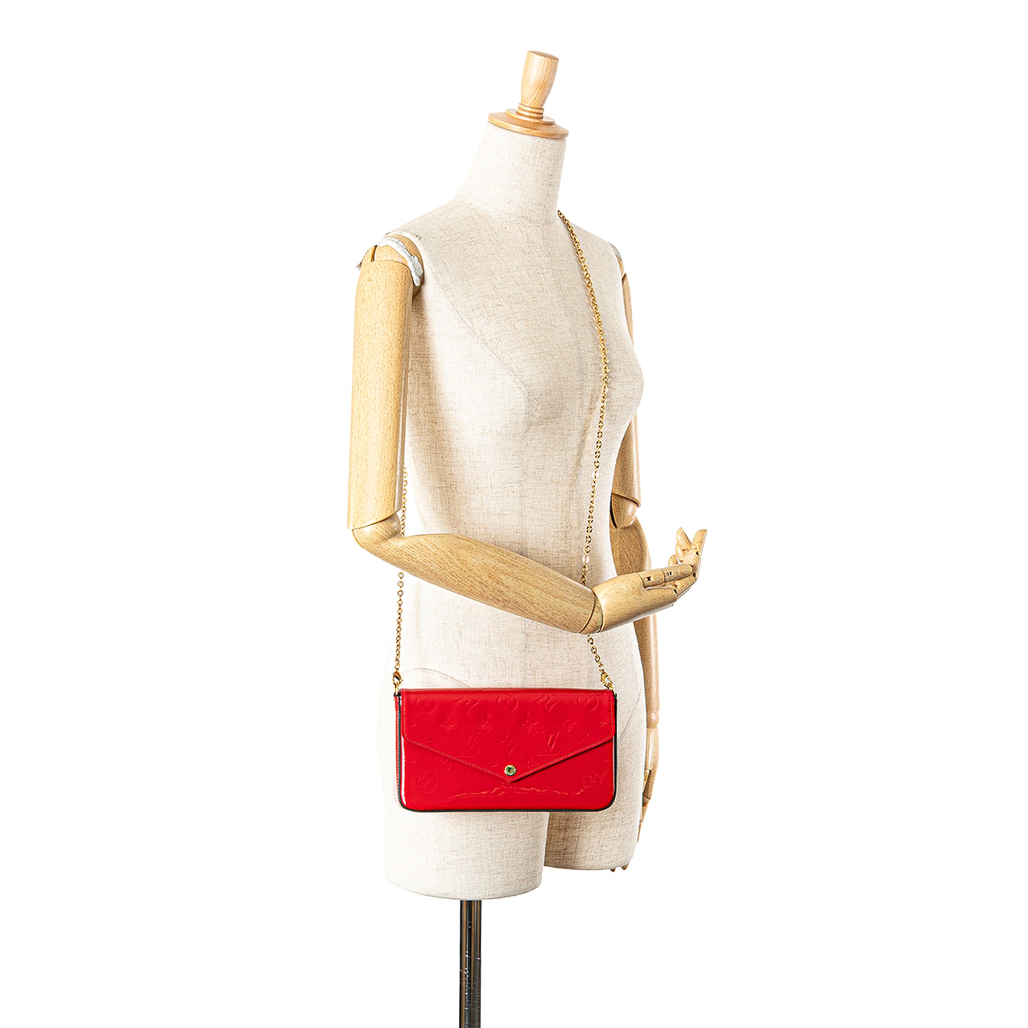 Louis Vuitton | Pre-Owned Monogram Vernis Pochette Felicie | Red