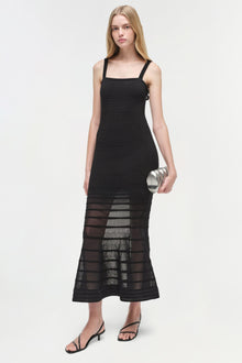 Womens | Vallarie Knit Midi Dress | Black