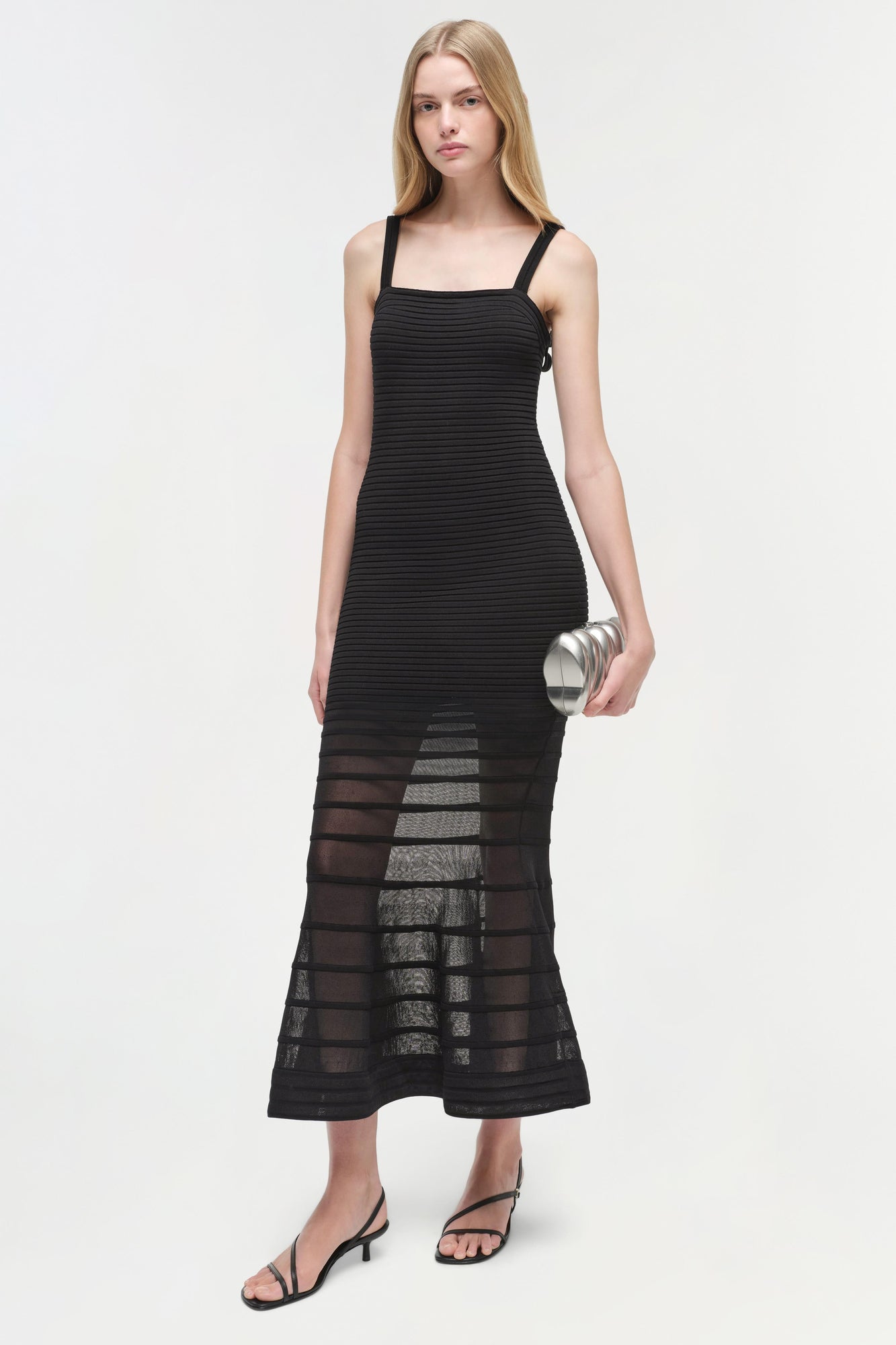 Womens | Vallarie Knit Midi Dress | Black