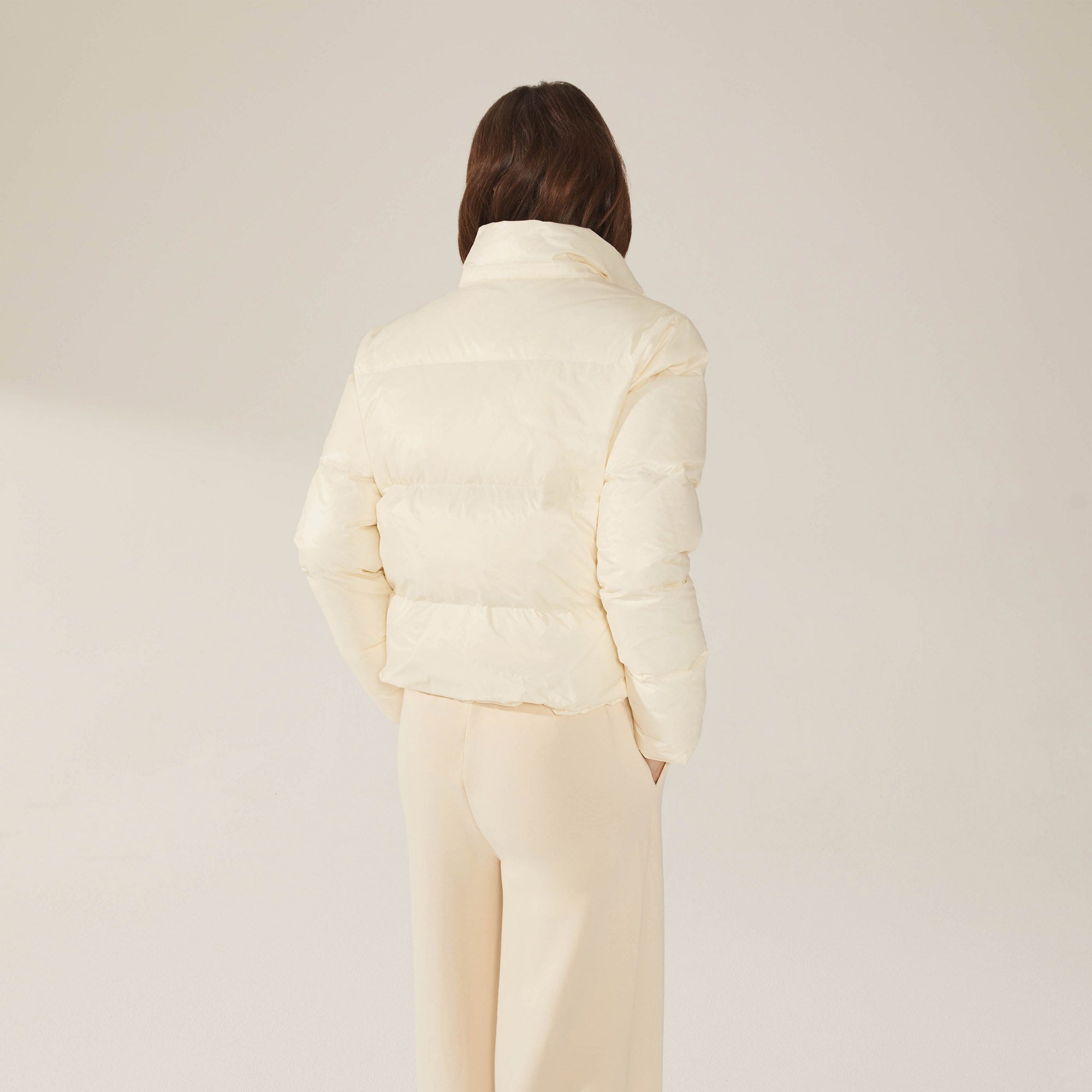 Womens | Adeline Hooded Down Puffer Jacket | Cream