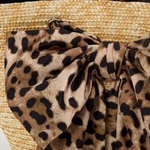 Carlotta Natural Straw Tote Bag | Leopard