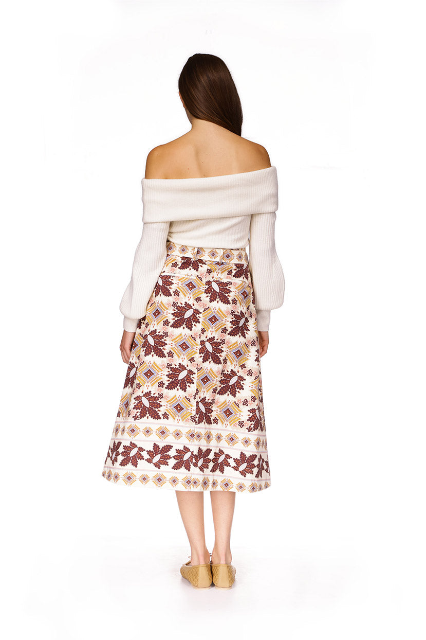 Oslo Skirt | Retro Floral Turtledove