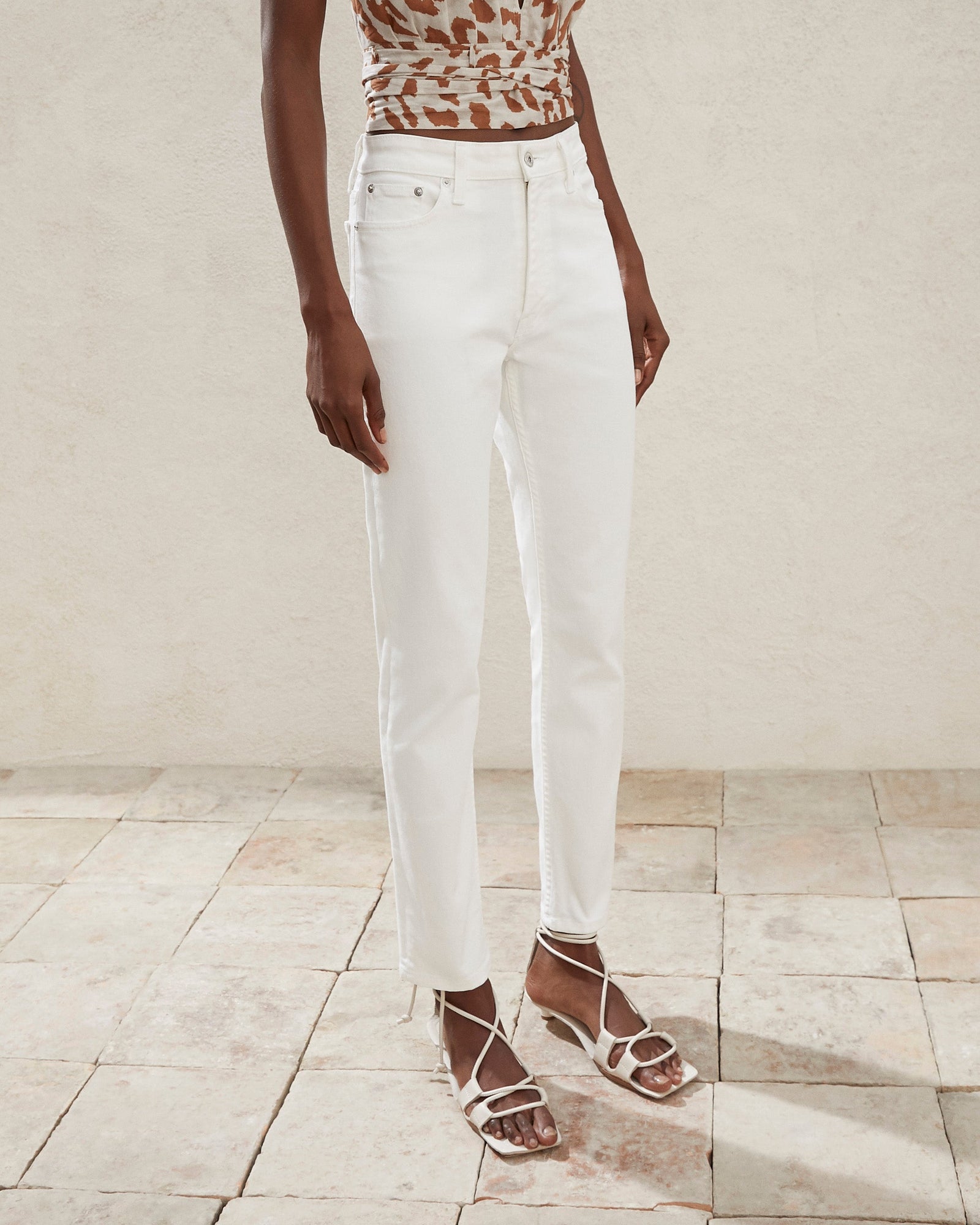 Ren Mid Rise Skinny Jeans | White