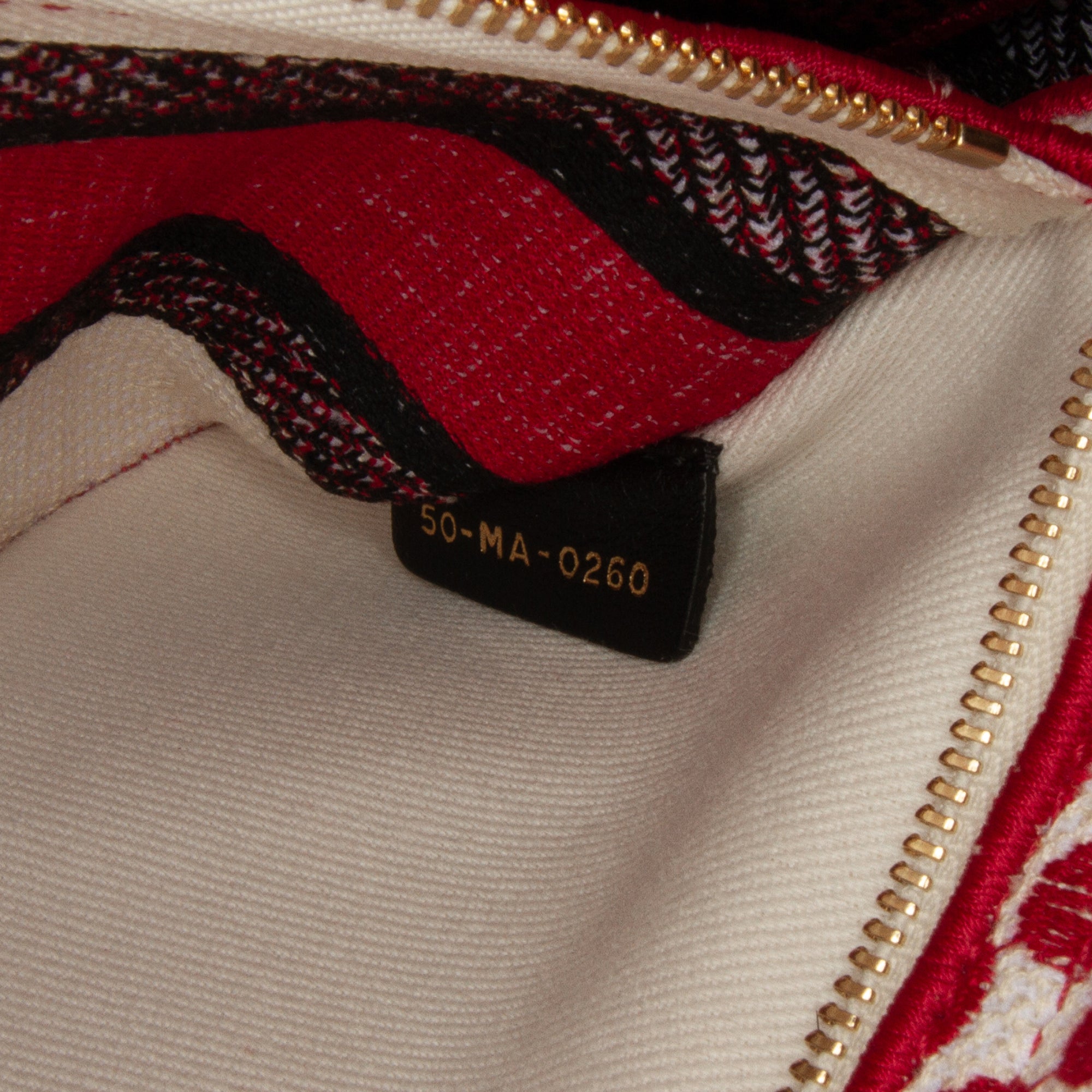 Dior | Pre-Owned Medium Embroidered Canvas DiorAmour Dots Lady D Lite | Red