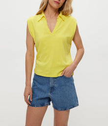 Faye Power Shoulder Polo | Zest