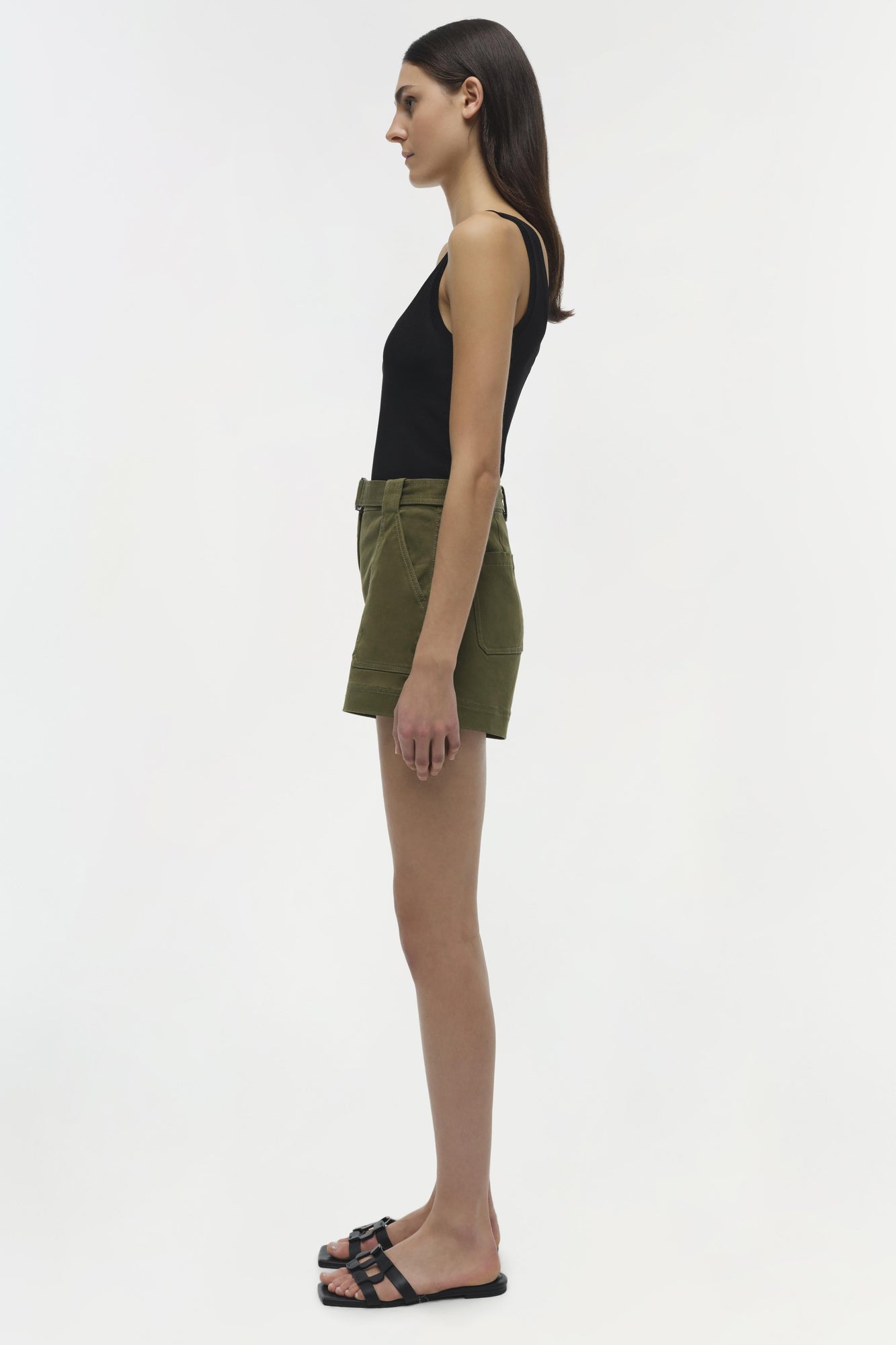 Womens | Lourie Cotton Short | Army Green