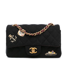 Chanel | Pre-Owned Paris Hamburg Mini Rectangular Classic Wool Coco Sailor Charms Double Flap | Black
