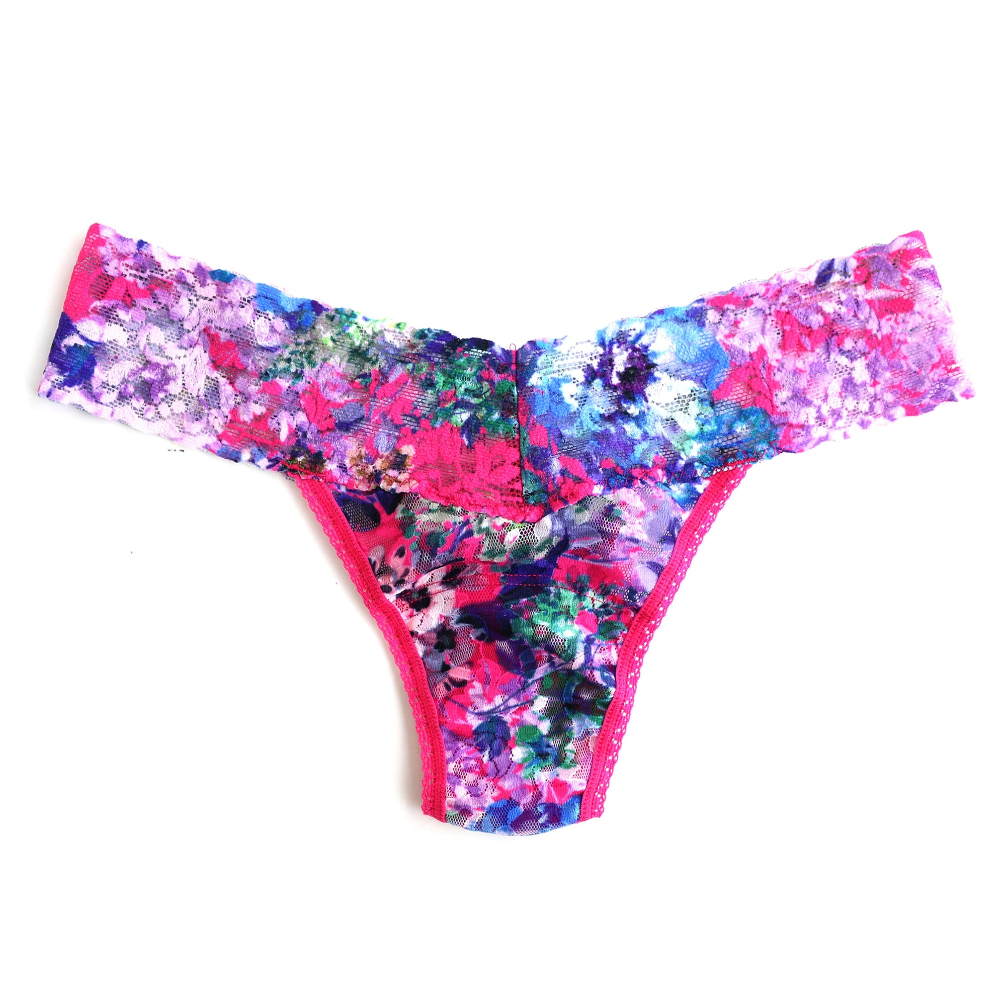 Petite Signature Lace Low Rise Thong V2 | Pink Multi