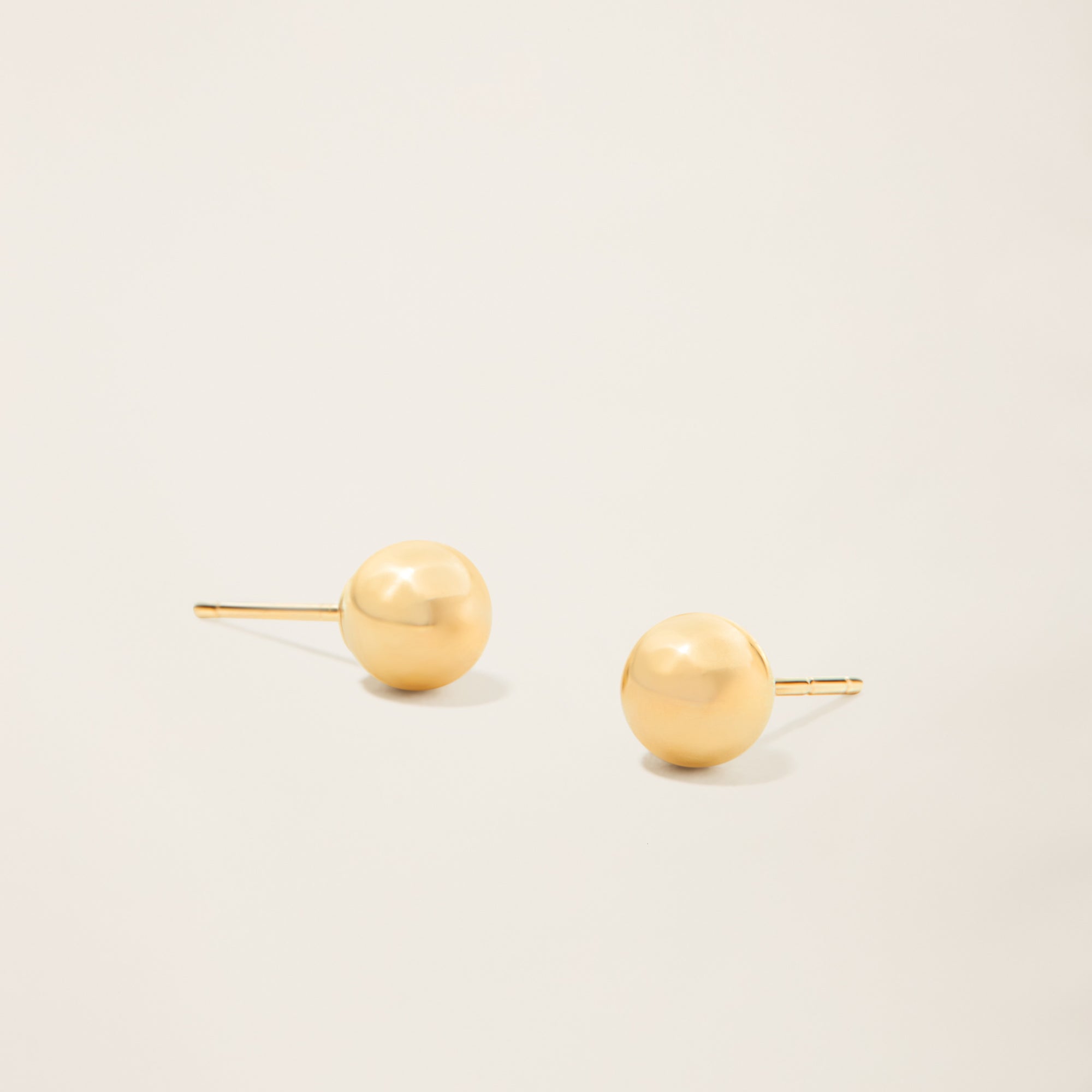 Womens | Sphere Studs | 14K Solid Yellow Gold