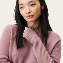 Womens | Mila Cashmere Boxy Crop Sweater | Dusty Rose