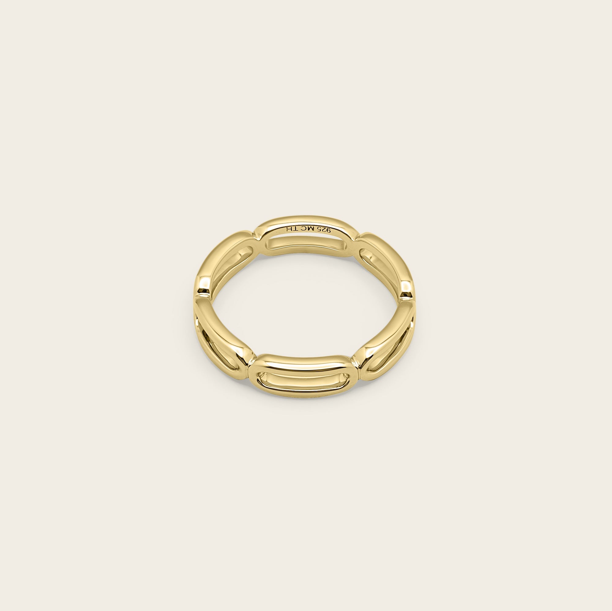 Womens | Paperclip Chain Ring | 18K Gold Vermeil
