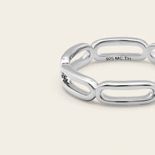 Womens | Paperclip Chain Ring | Sterling Silver