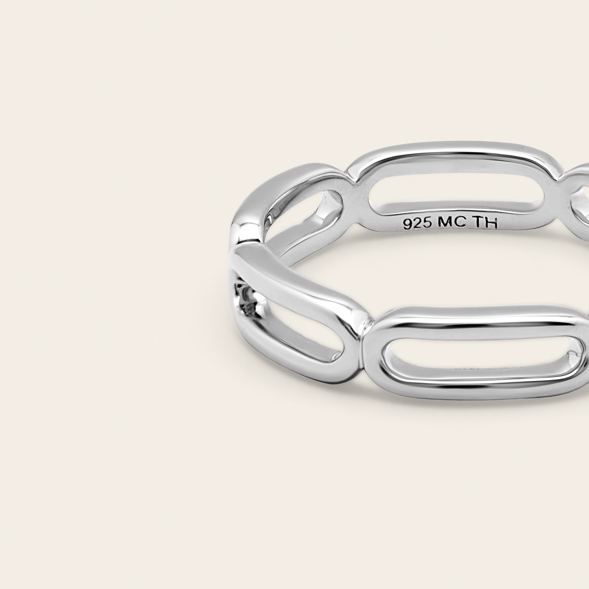 Womens | Paperclip Chain Ring | Sterling Silver