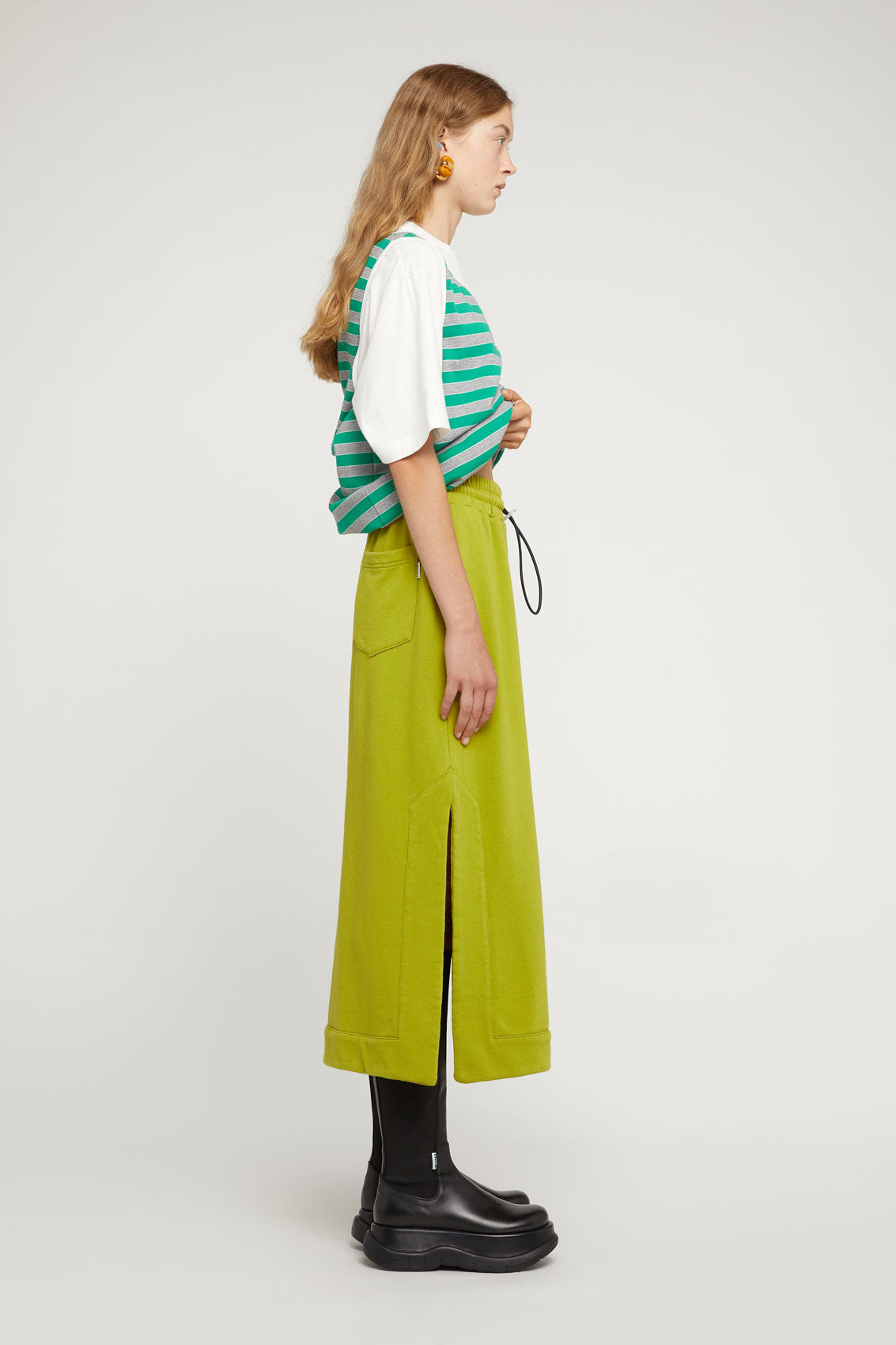 Cotton Elastic Skirt | Women | Pea Green