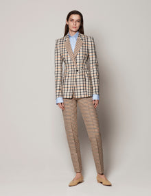 Women | Seamed Waist Jacket | Tan Multi