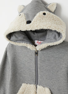 Squirrel Hood Outfit | Grey/Natural