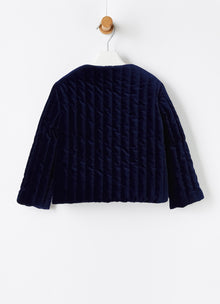 Mid Velvet Jacket | Night Blue