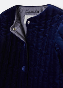 Mid Velvet Jacket | Night Blue