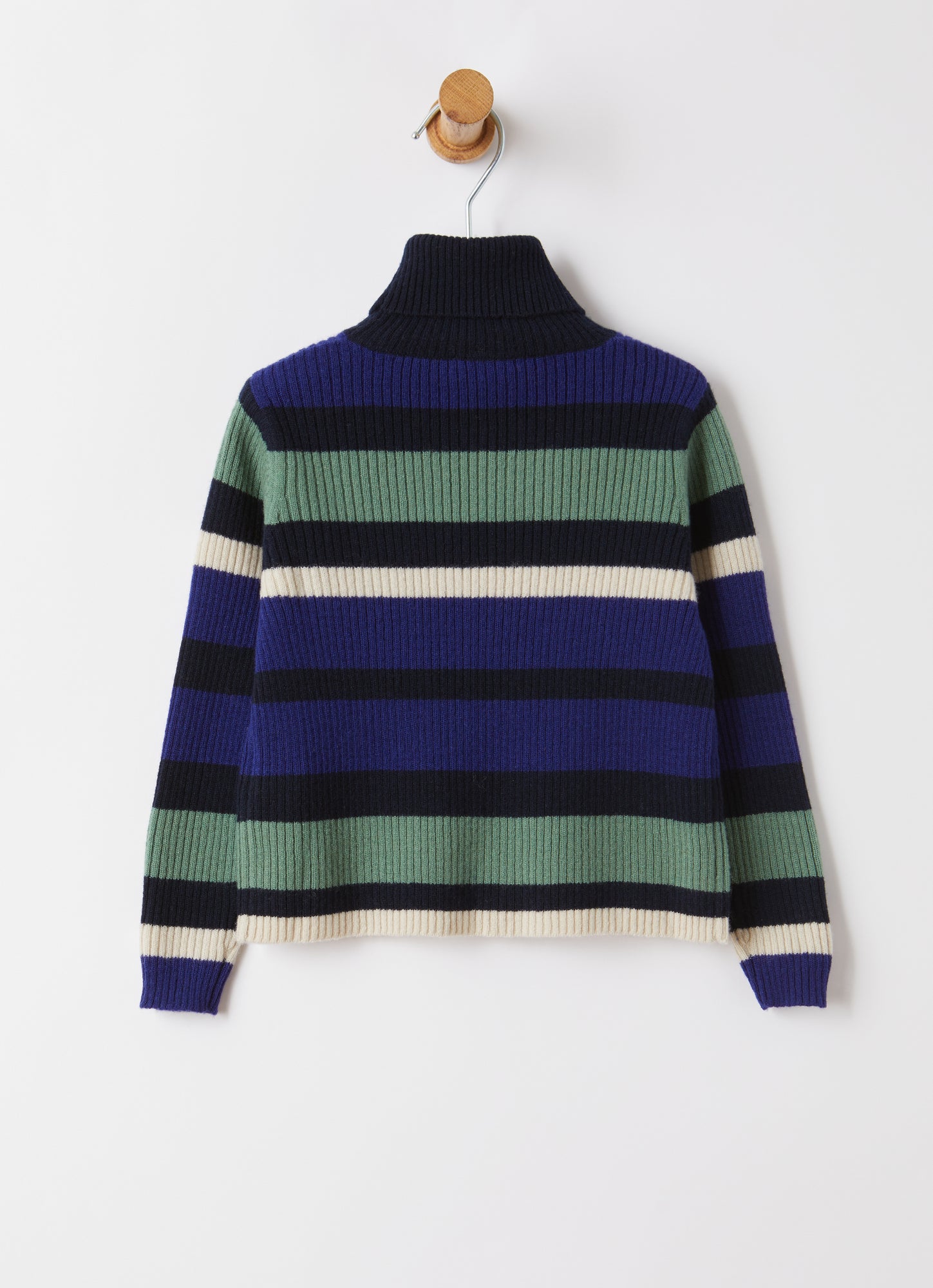 MultiColor Stripe Turtleneck Sweater | Bluette/Eucalipto