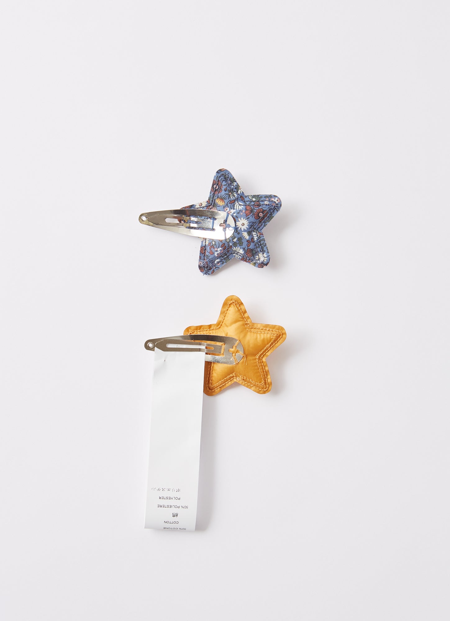 MultiColor Stars Hair Clips | Denim/Ocra