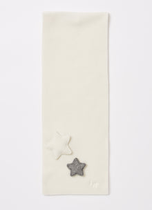 Star Motif Fleece Scarf | Corda/Grigio