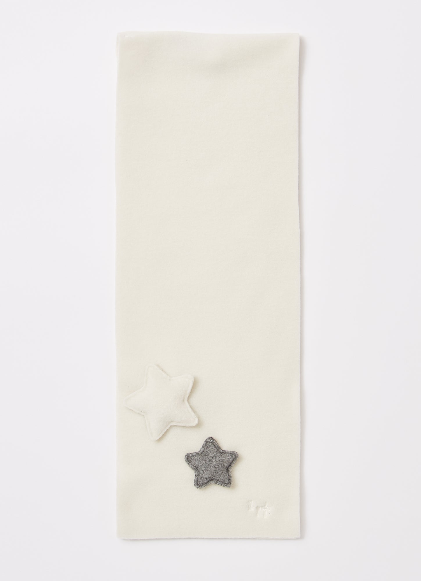 Star Motif Fleece Scarf | Corda/Grigio