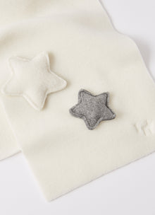 Star Motif Fleece Scarf | Corda/Grigio