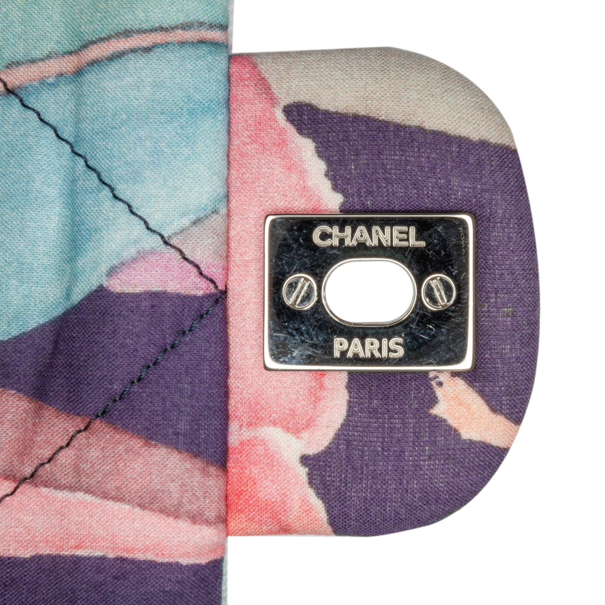 Chanel | Pre-Owned Quilted Jungle Jeans Flap | Blue/Light Blue