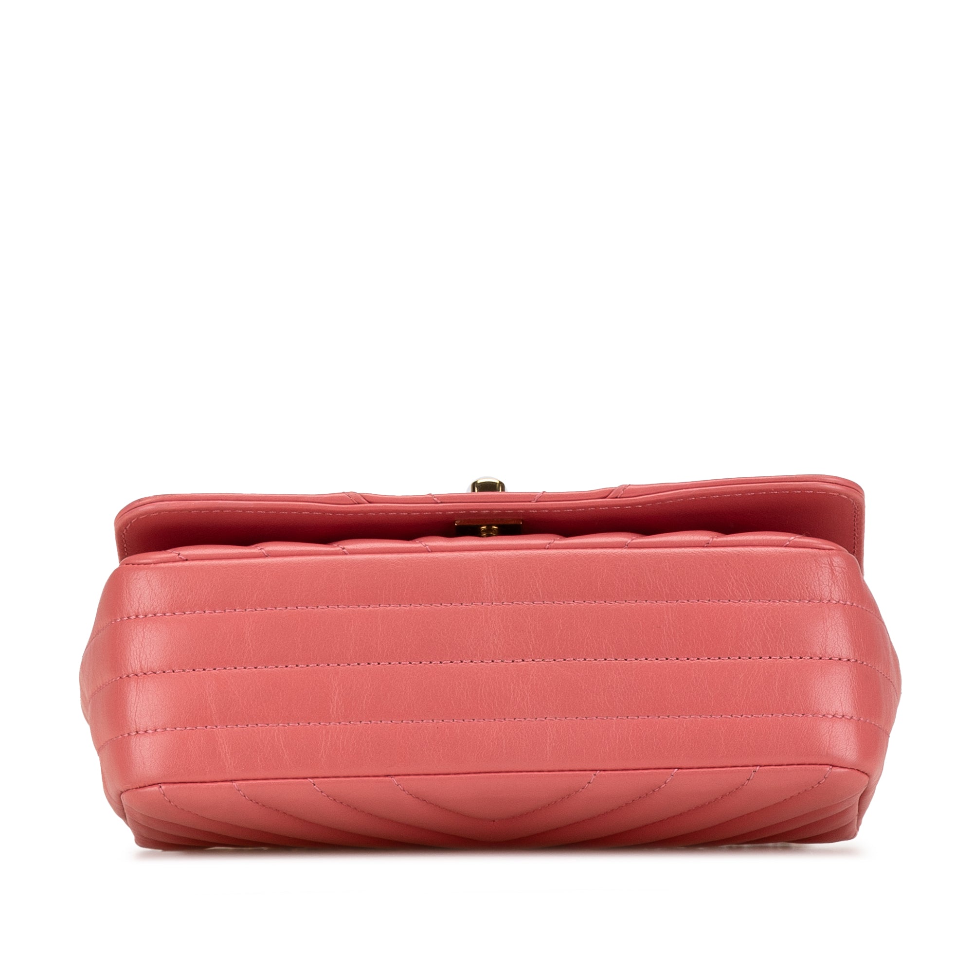 Chanel | Pre-Owned Mini Chevron Calfskin Statement Flap | Pink