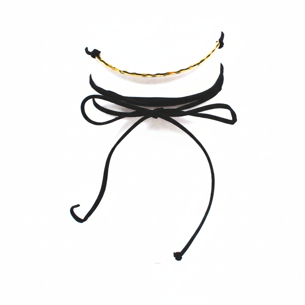 Suede Wrap Choker - Nord Rp Markdown 2002 | 18K Yellow Gold-Plated