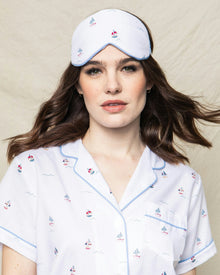 Adult's Twill Sleep Mask in Anchors Away in Bateau#Color_Bateau