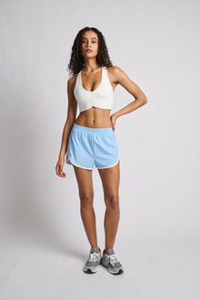 Women | SPLITS59 | Megan Woven Nylon Run Short | Sky Blue
