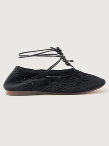 Rosemary Crochet Flat | Black