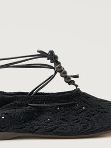 Rosemary Crochet Flat | Black