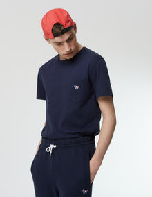 Mens | Tricolor Fox Patch Tee-Shirt - II | Navy