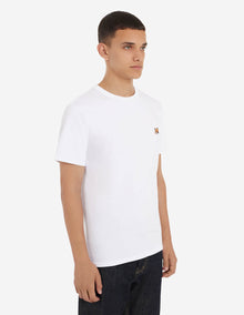 Mens | Fox Head Patch Short-Sleeve Classic Cotton Tee-Shirt | White