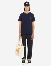 Mens | Fox Head Patch Short-Sleeve Classic Cotton Tee-Shirt | Navy